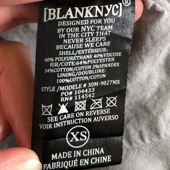 BLANKNYC Light Grey Private Practice Mixed Media Drape Jacket Size XS - Picture 9 of 11